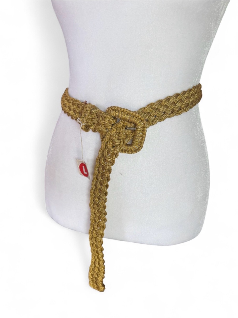 Braided Rope Knot Belt in Gold